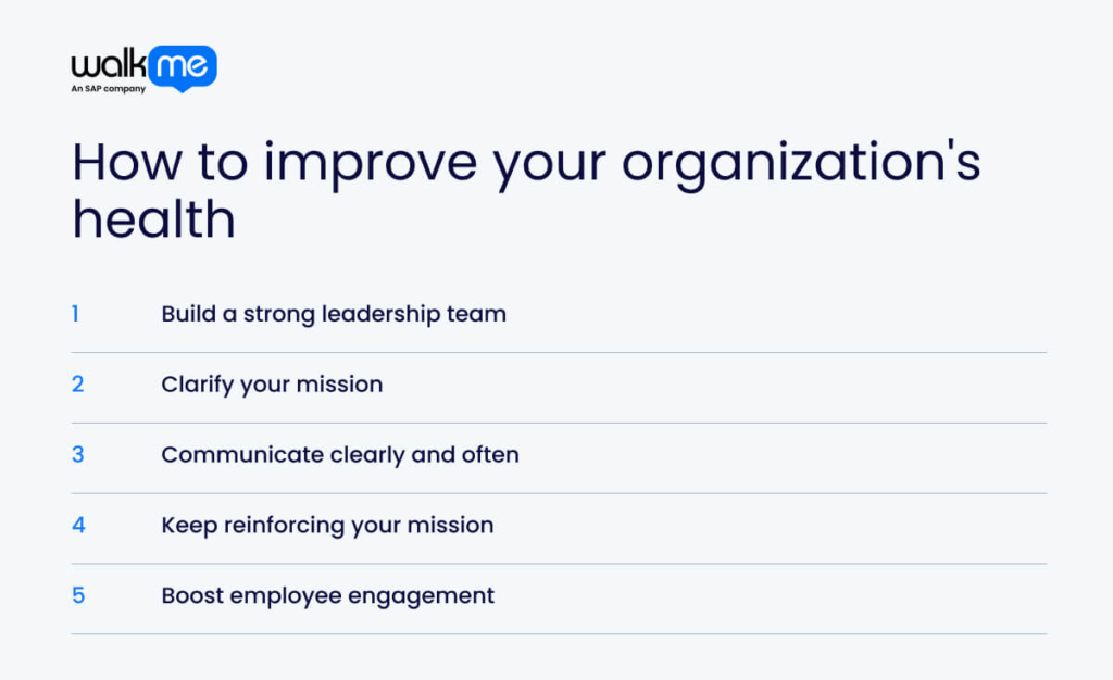 How to improve your organization's health