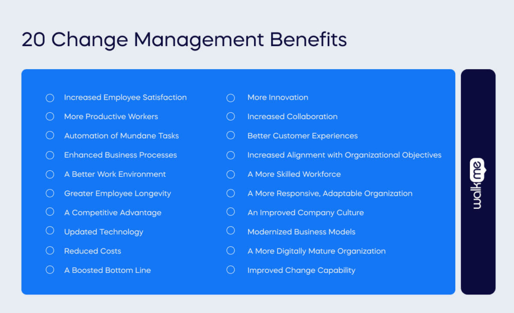 20 Change Management Benefits