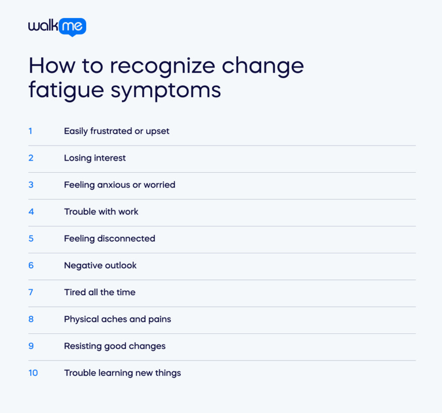 How to recognize change fatigue symptoms