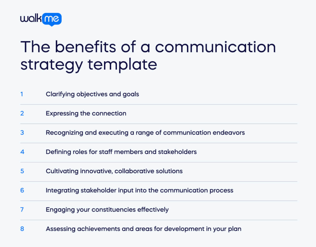 the benefits of a communication strategy template