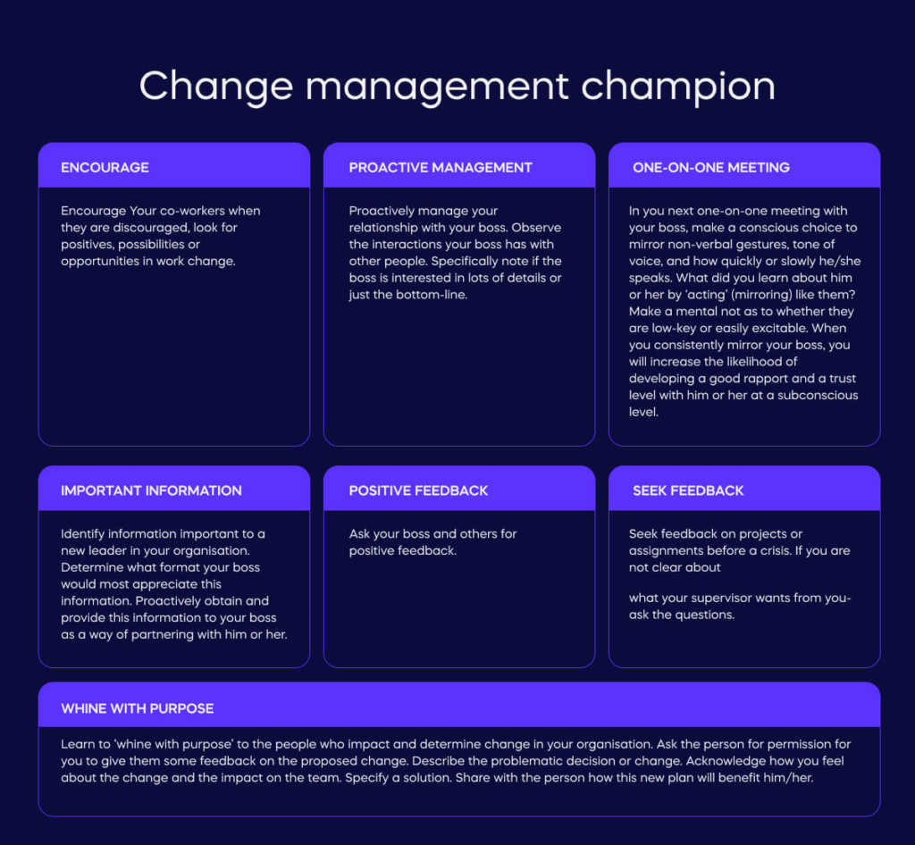 Change management champion