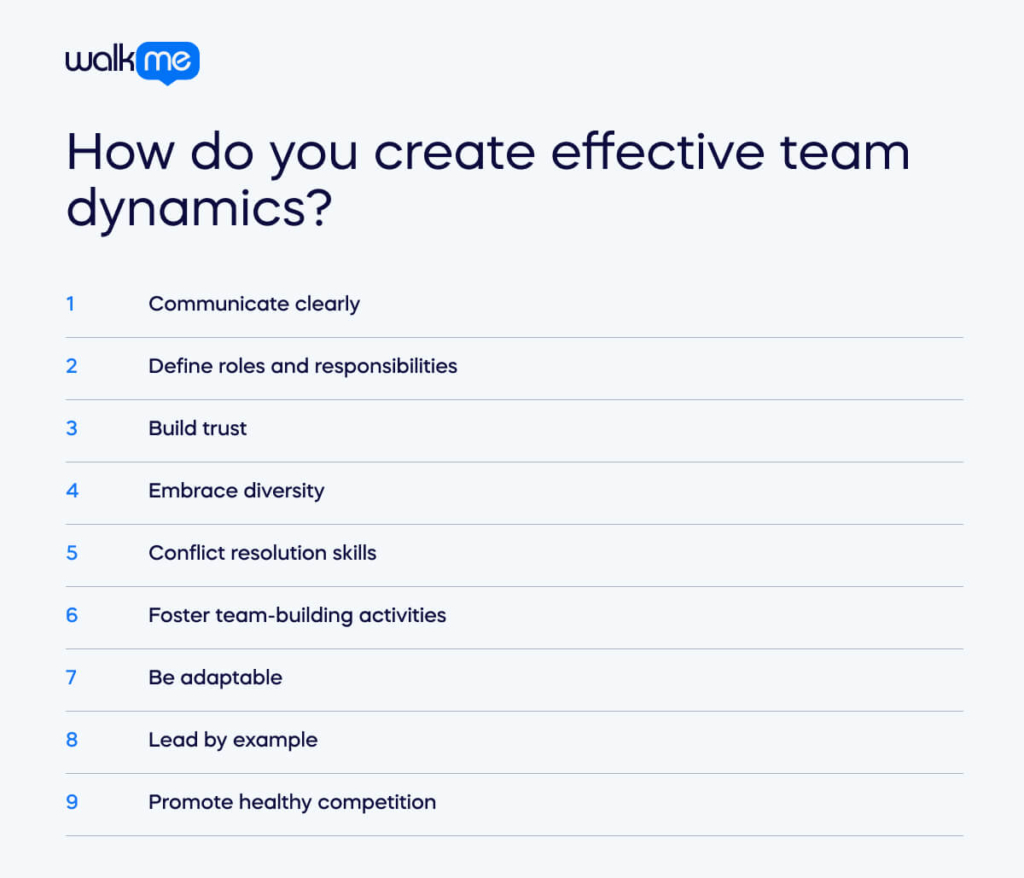 How do you create effective team dynamics_