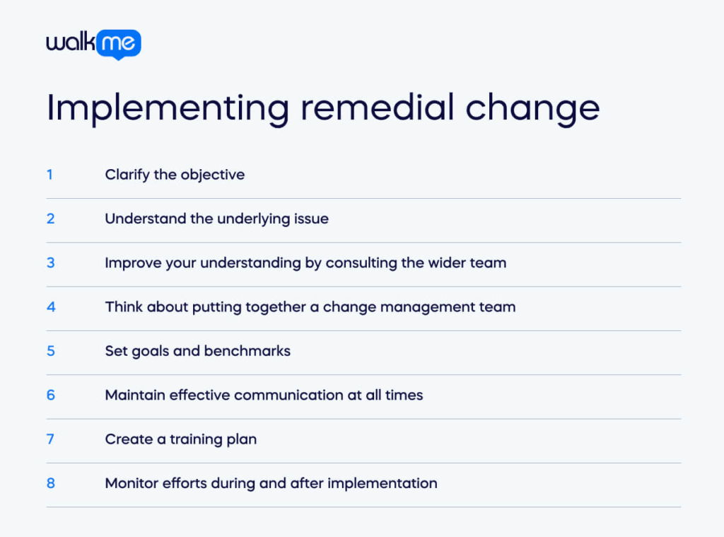 The pros and cons of  remedial change