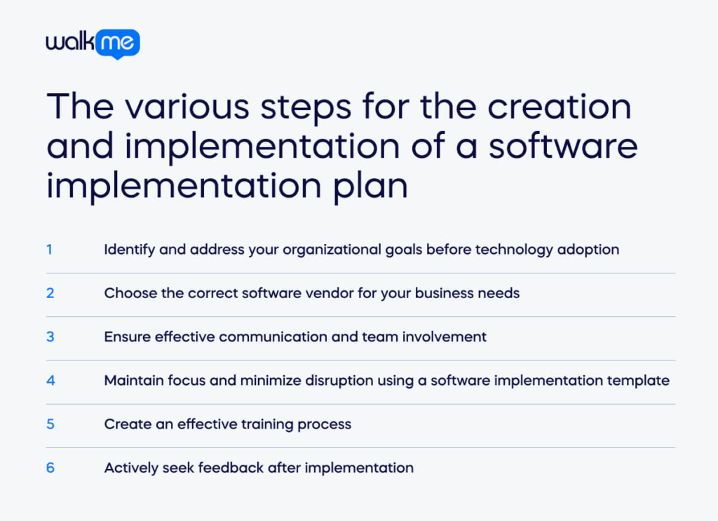 the various steps for the creation and implementation of a software implementation plan (1)