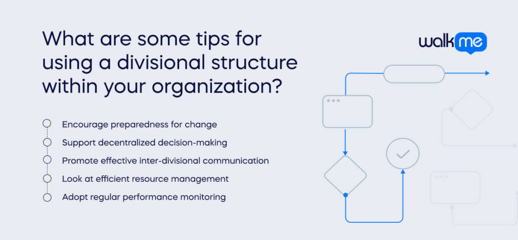 What are some tips for using a divisional structure within your organization_ (1)