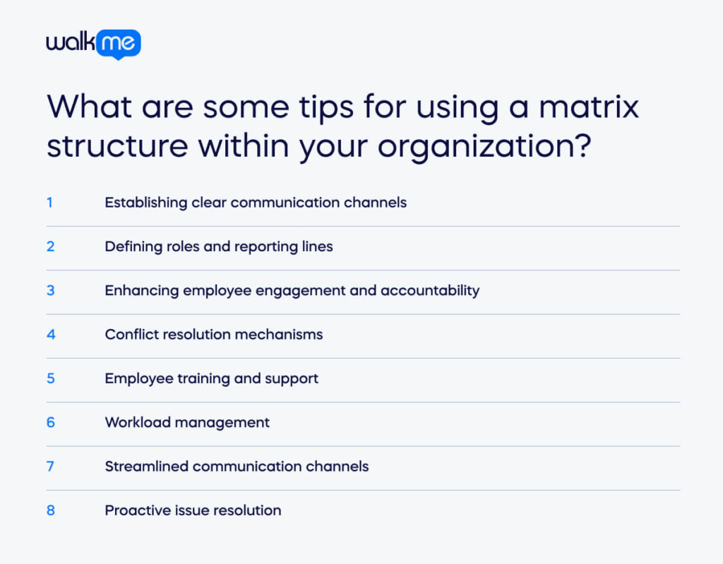 What are some tips for using a matrix structure within your organization_ (1)