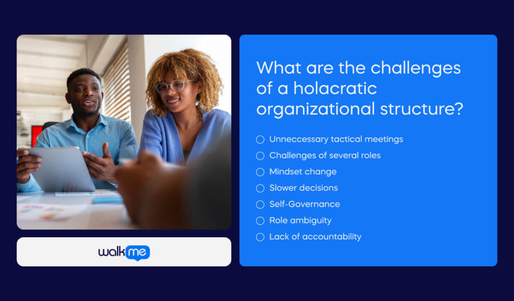 What are the challenges of a holacratic organizational structure_