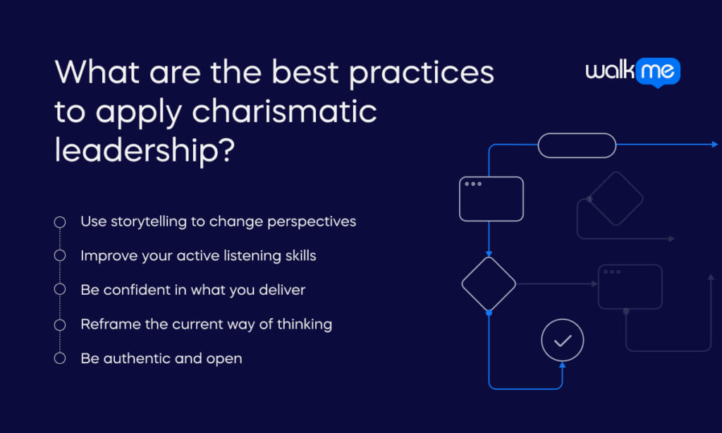 What are the best practices to apply charismatic leadership?