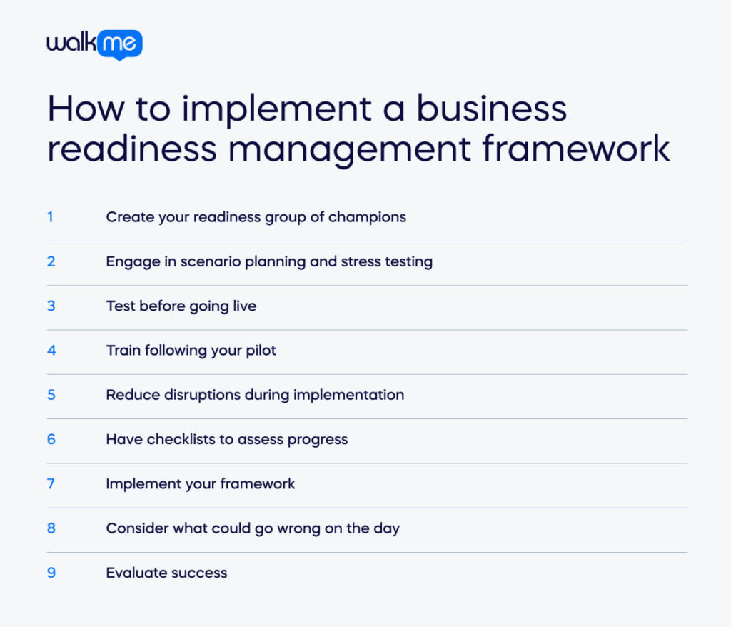 How to implement a business readiness management framework (1)