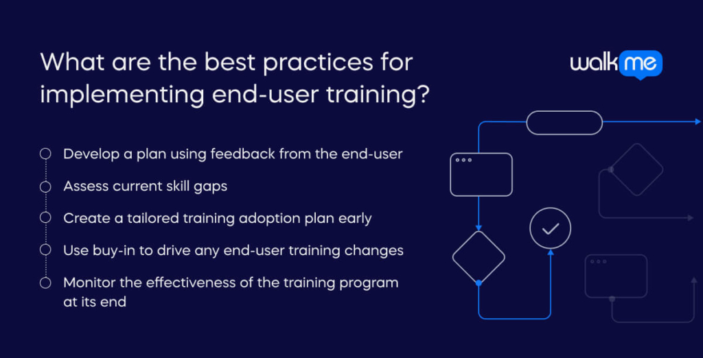 What are the best practices for implementing end-user training?