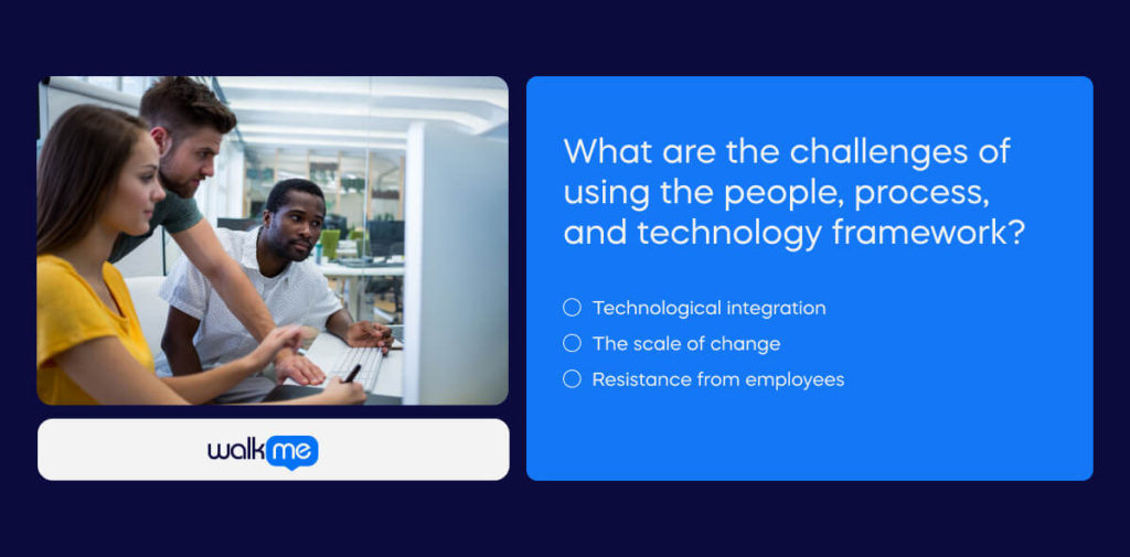What are the challenges of using the people, process, and technology framework_