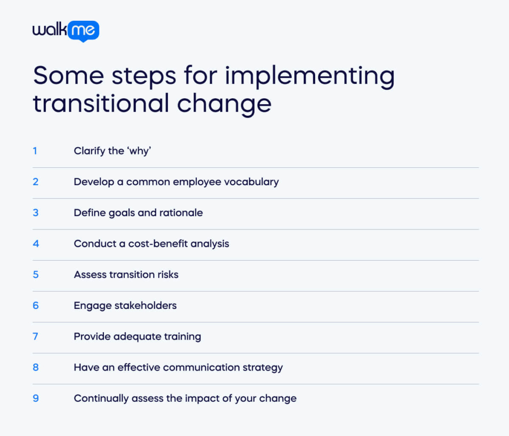 some steps for implementing transitional change (2)