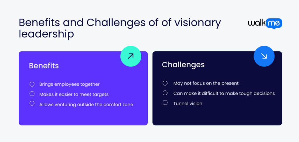 Benefits and Challenges of visionary leadership