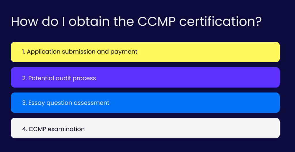 How do I obtain the CCMP certification?