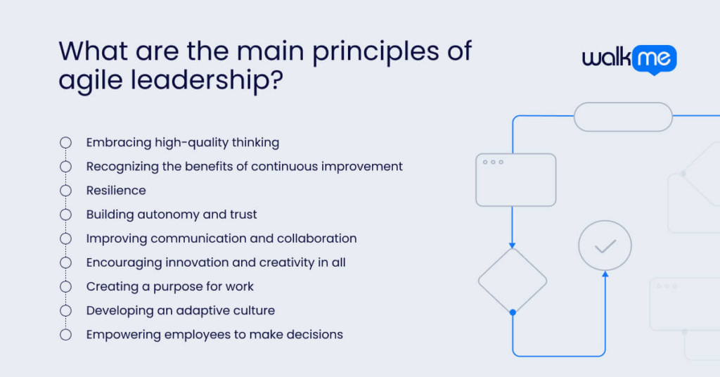 What are the main principles of agile leadership?