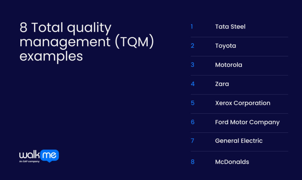 8 Total quality management (TQM) examples