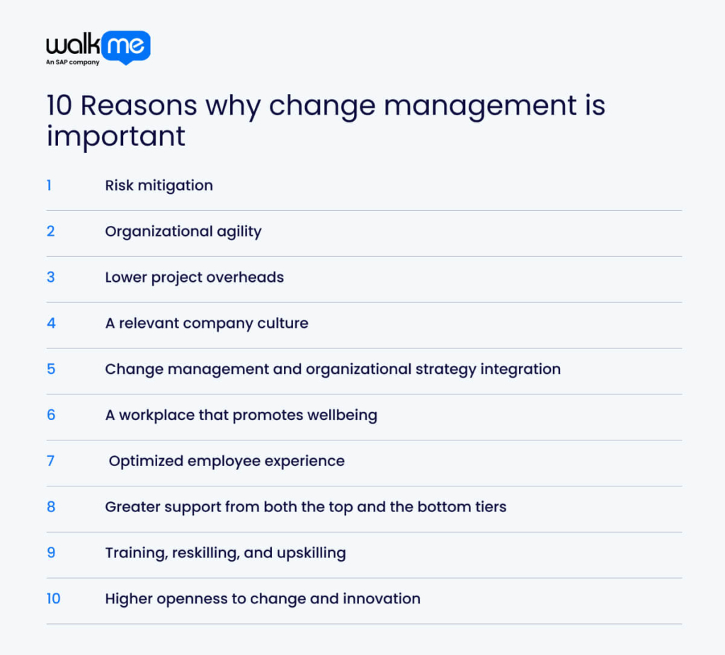 10 Reasons why change management is important