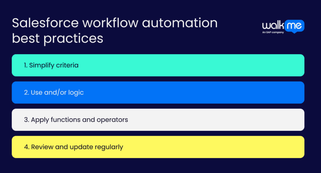 Salesforce workflow automation best practices