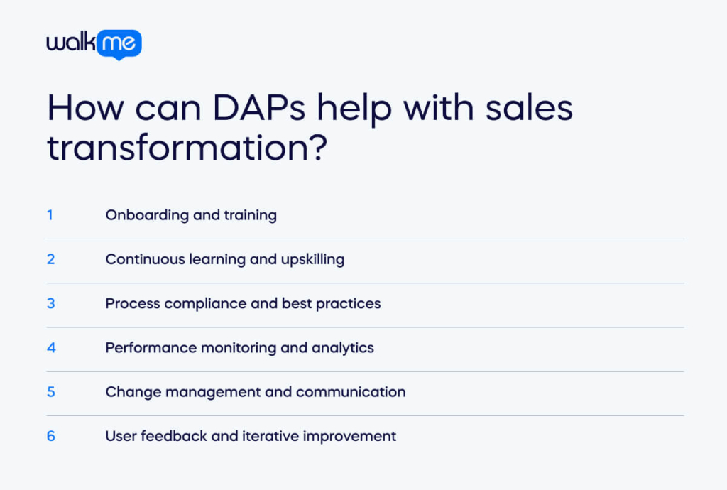 How can DAPs help with sales transformation?