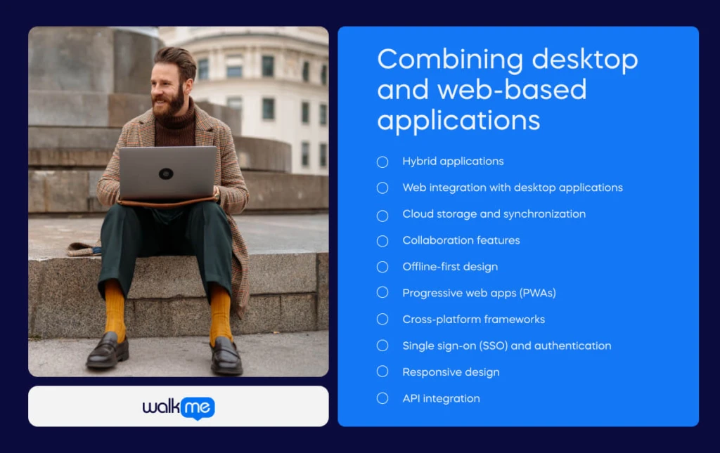 Combining desktop and web-based applications