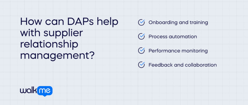 How can DAPs help with supplier relationship management?