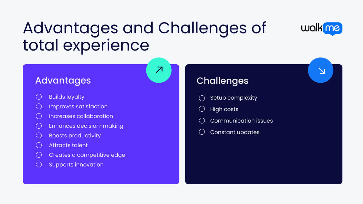 Advantages and Challenges of Total Experience