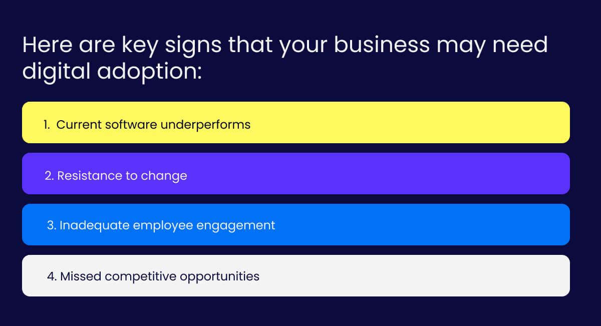 Here are key signs that your business may need digital adoption